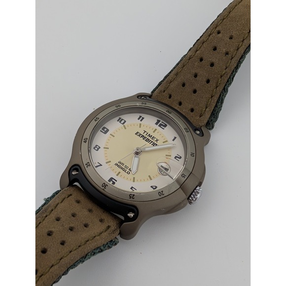 VTG 2002 Timex Expedition Watch Women 30mm‎ Case Brown Band- New BAttery main image 9